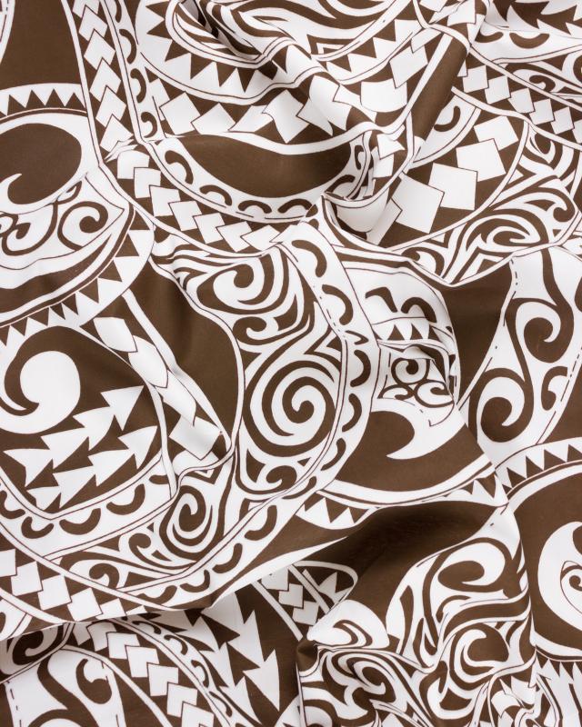 Polynesian fabric TATAN Brown - Tissushop